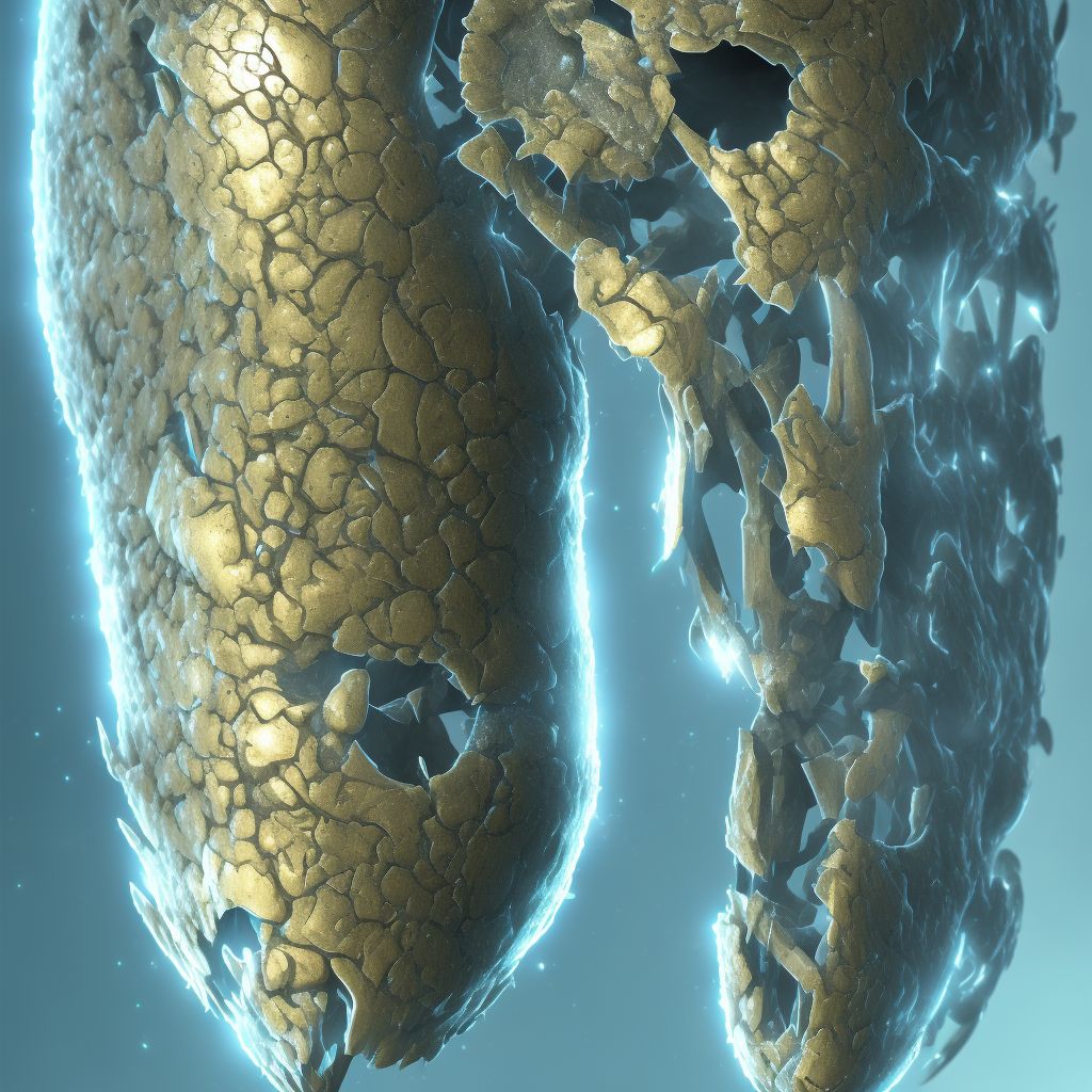 Salter-Harris Type III physeal fracture of phalanx of unspecified toe digital illustration