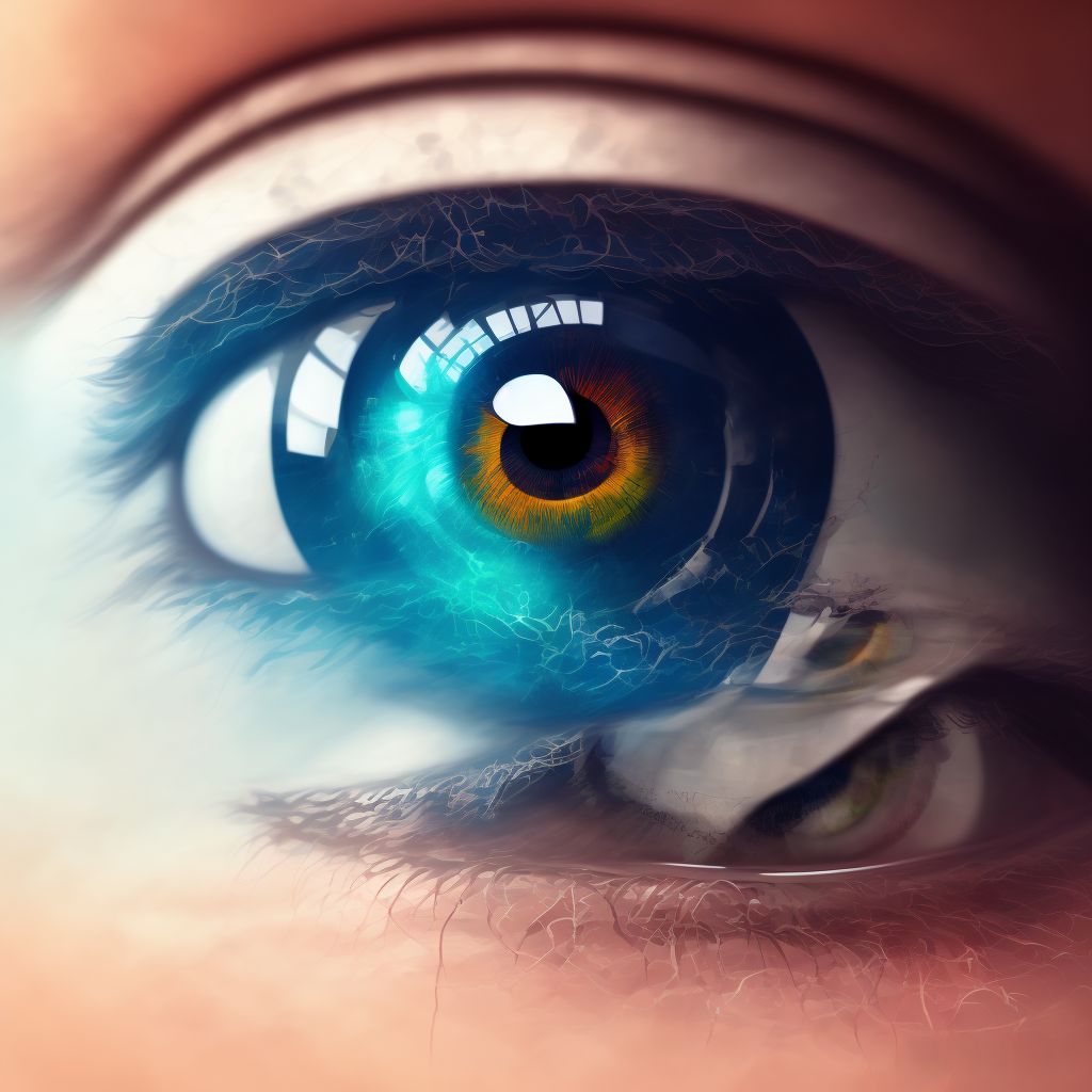 Foreign body on external eye, part unspecified digital illustration