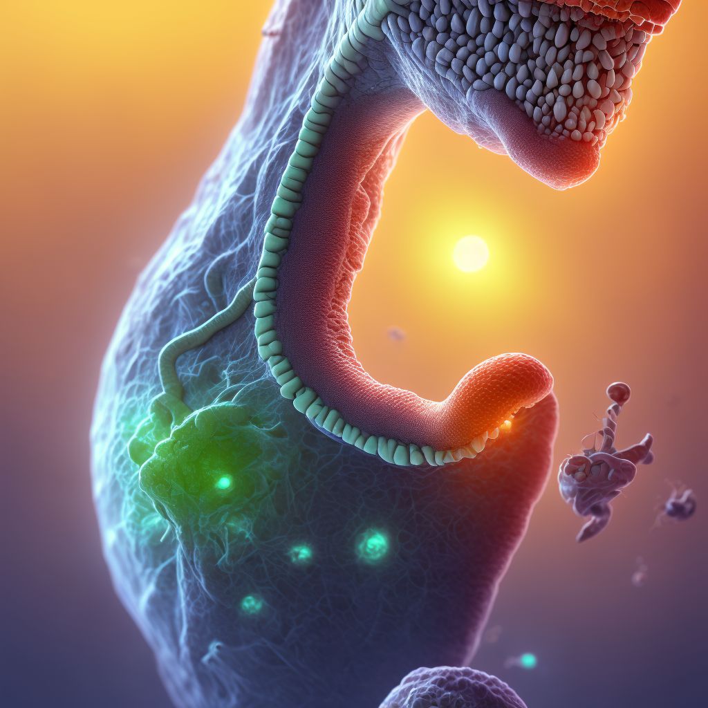 Gastric contents in pharynx digital illustration