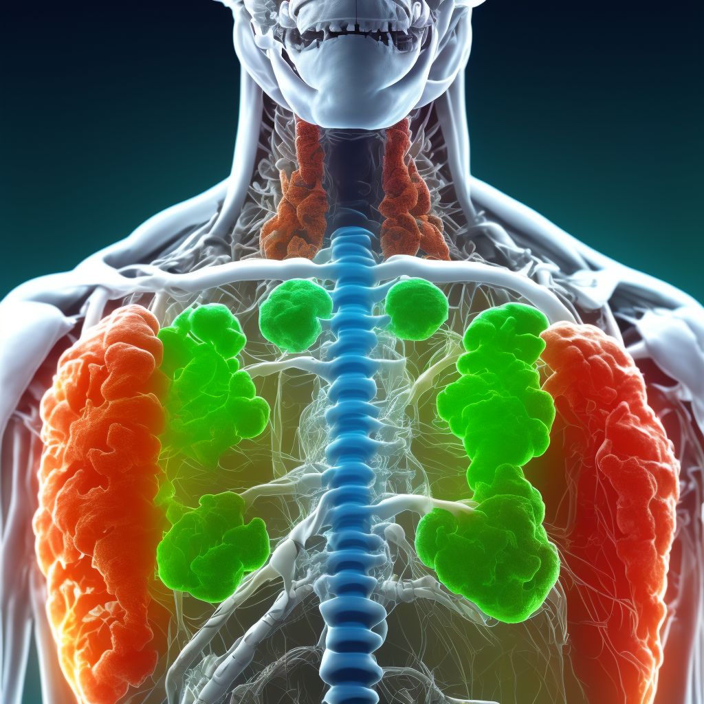 Foreign body in other parts of respiratory tract digital illustration