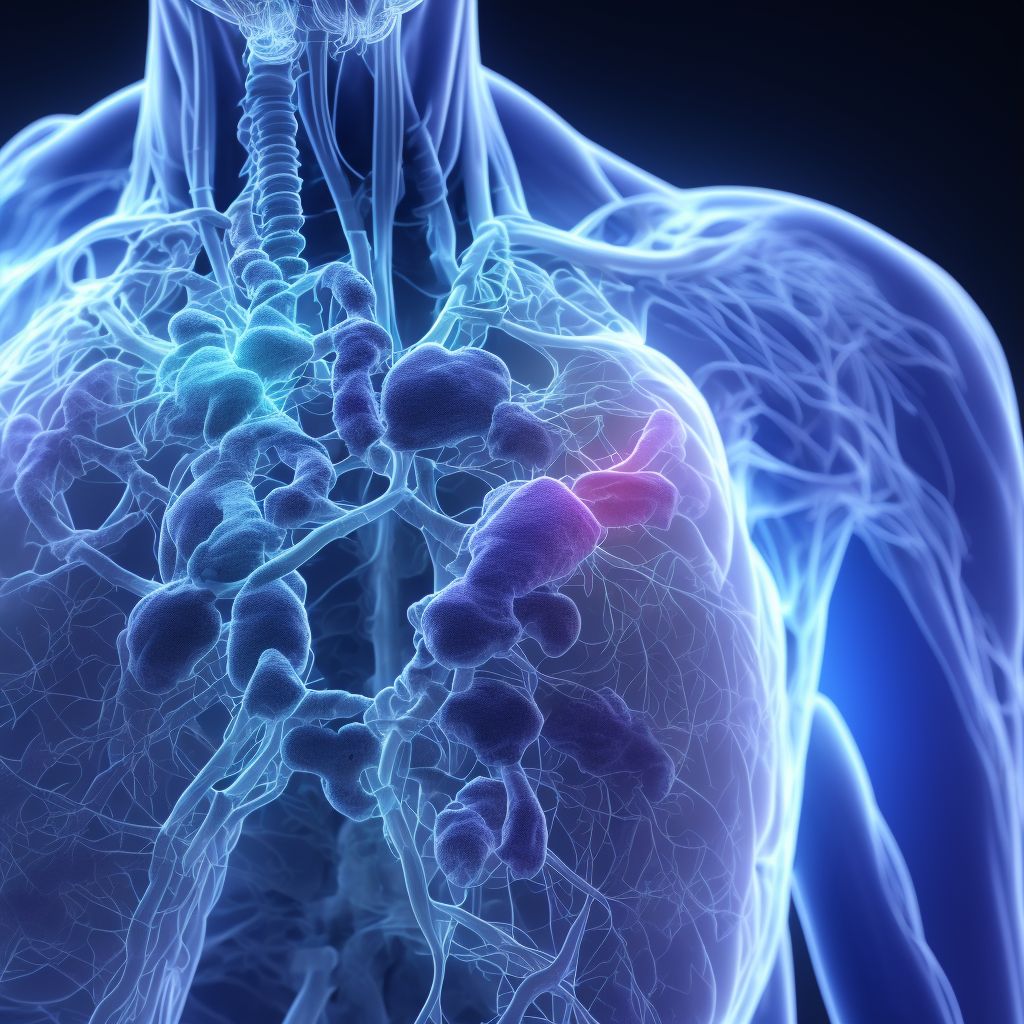 Unspecified foreign body in other parts of respiratory tract digital illustration