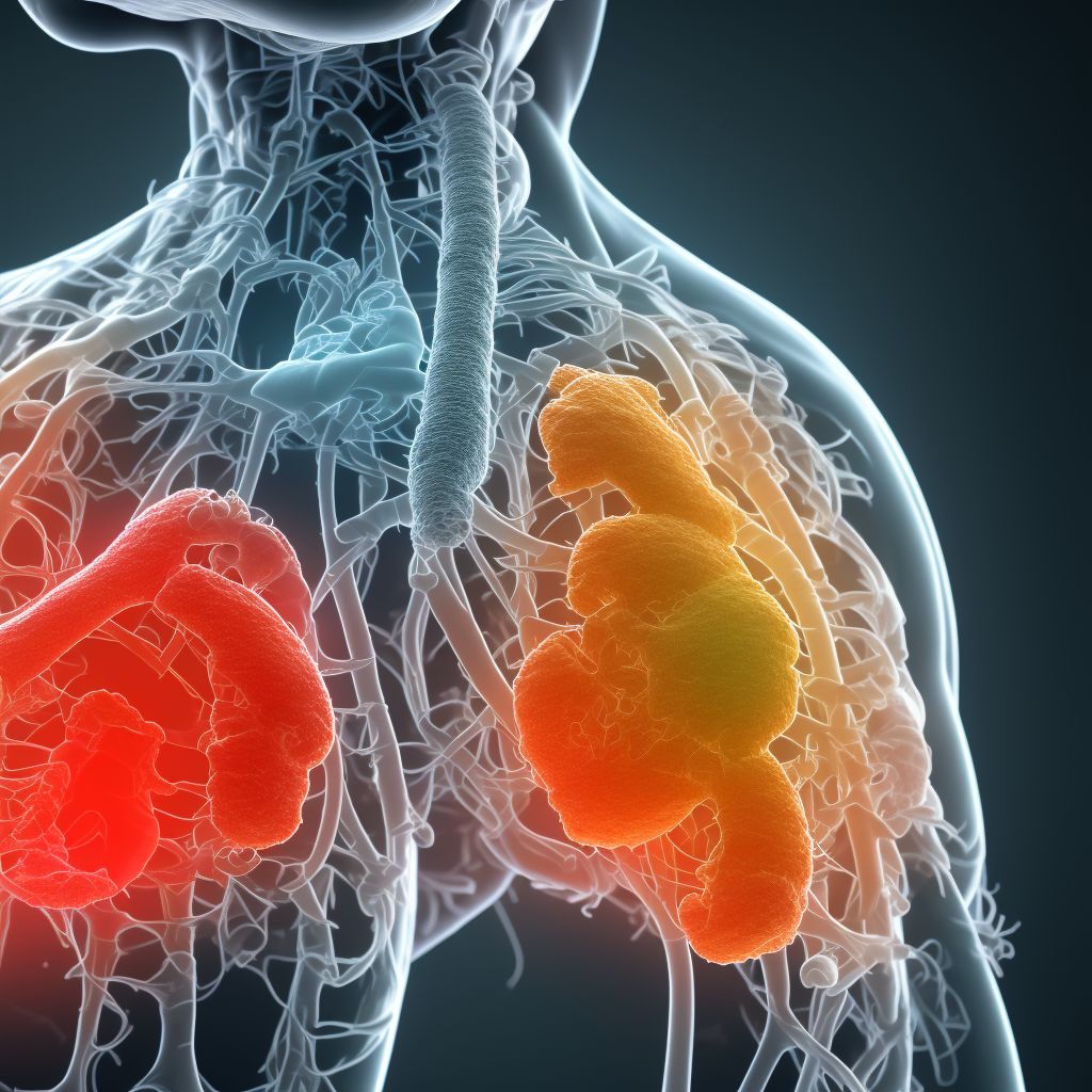 Gastric contents in other parts of respiratory tract digital illustration