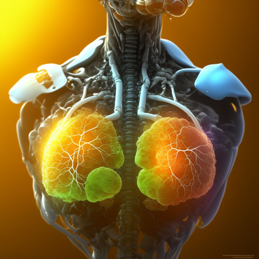 Other foreign object in other parts of respiratory tract digital illustration