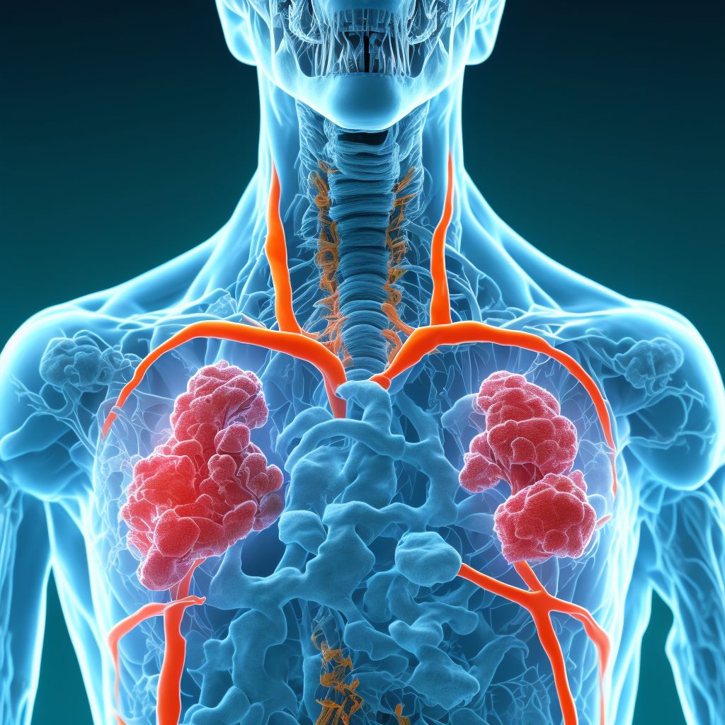 Foreign body in respiratory tract, part unspecified digital illustration