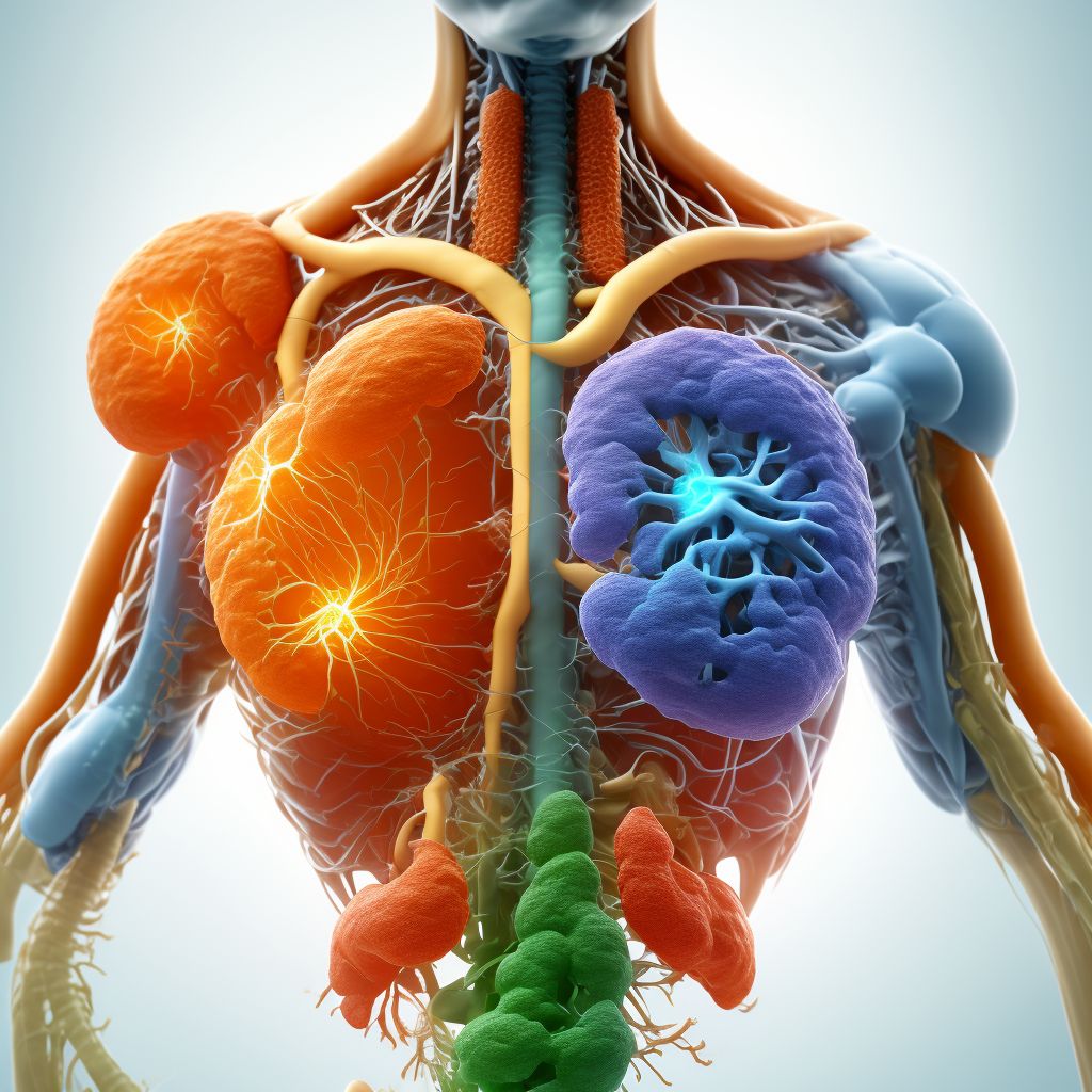 Gastric contents in respiratory tract, part unspecified digital illustration