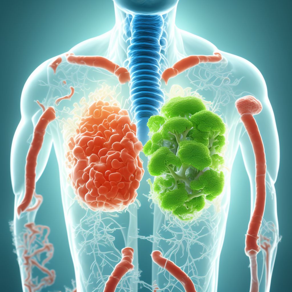 Food in respiratory tract, part unspecified causing asphyxiation digital illustration