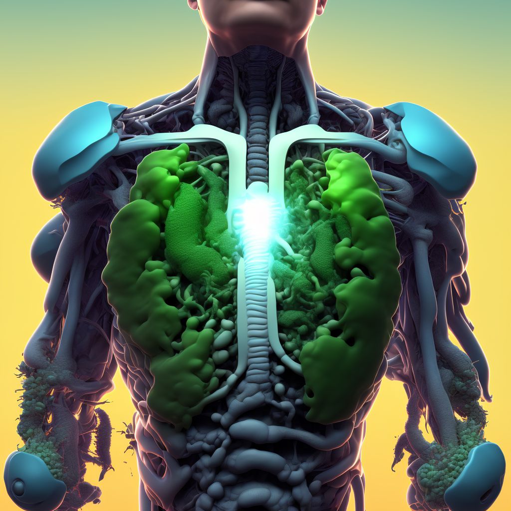 Foreign body in esophagus digital illustration