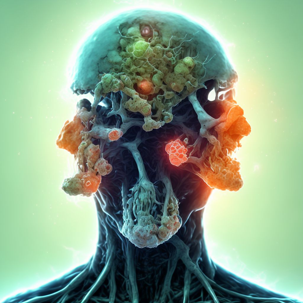 Corrosion of unspecified degree of head, face, and neck, unspecified site digital illustration
