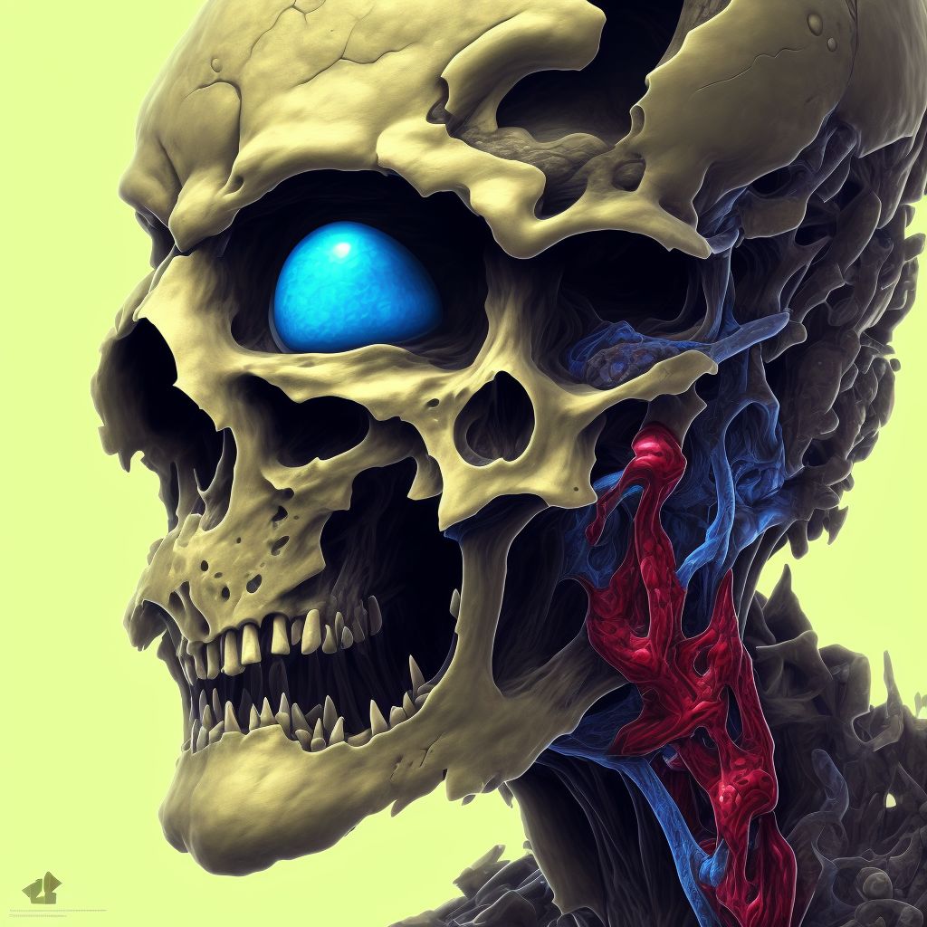 Corrosion of first degree of head, face, and neck digital illustration