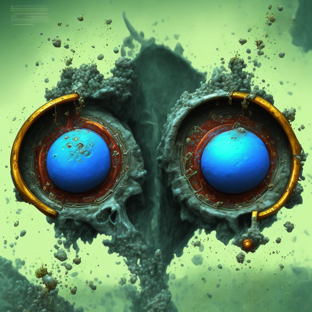 Corrosion of first degree of right ear [any part, except ear drum] digital illustration