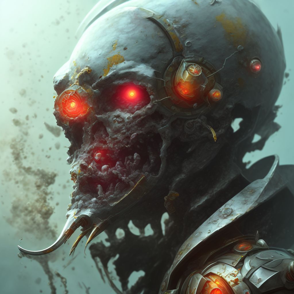 Corrosion of first degree of lip(s) digital illustration