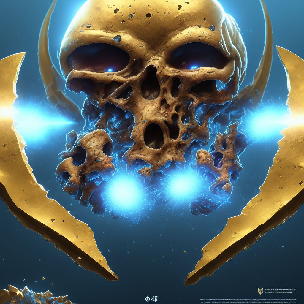 Corrosion of first degree of chin digital illustration