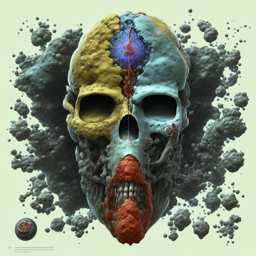 Corrosion of second degree of head, face, and neck digital illustration
