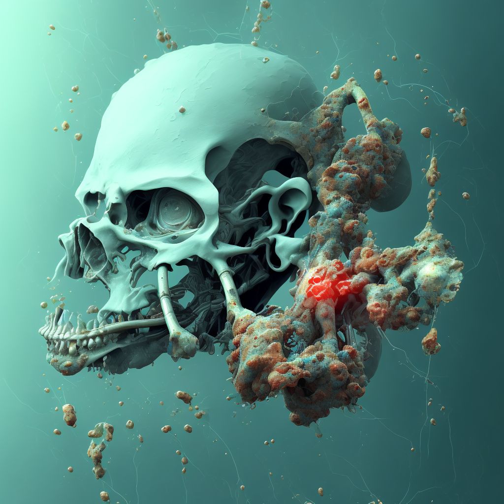 Corrosion of second degree of left ear [any part, except ear drum] digital illustration