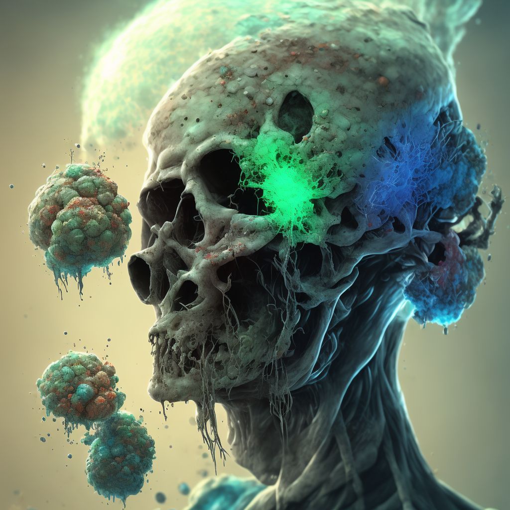 Corrosion of second degree of scalp [any part] digital illustration