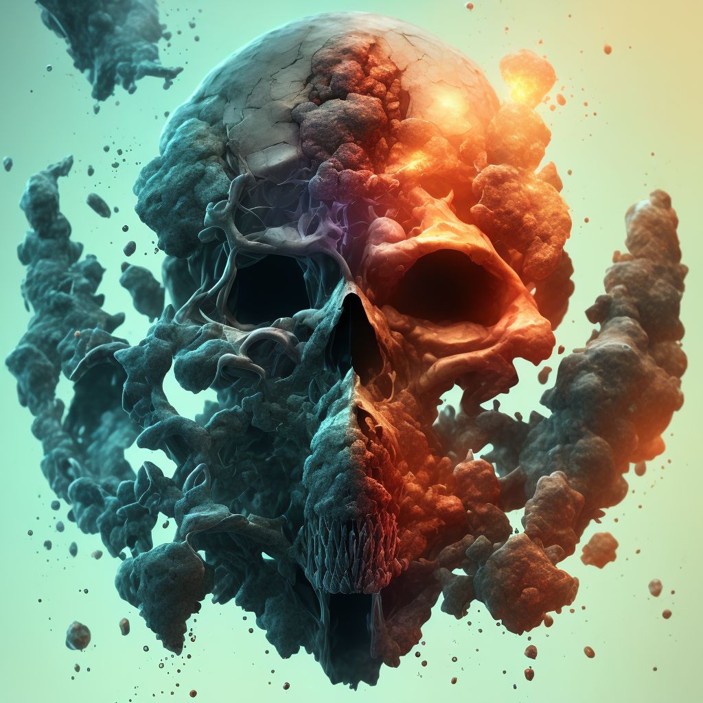 Corrosion of third degree of head, face, and neck digital illustration