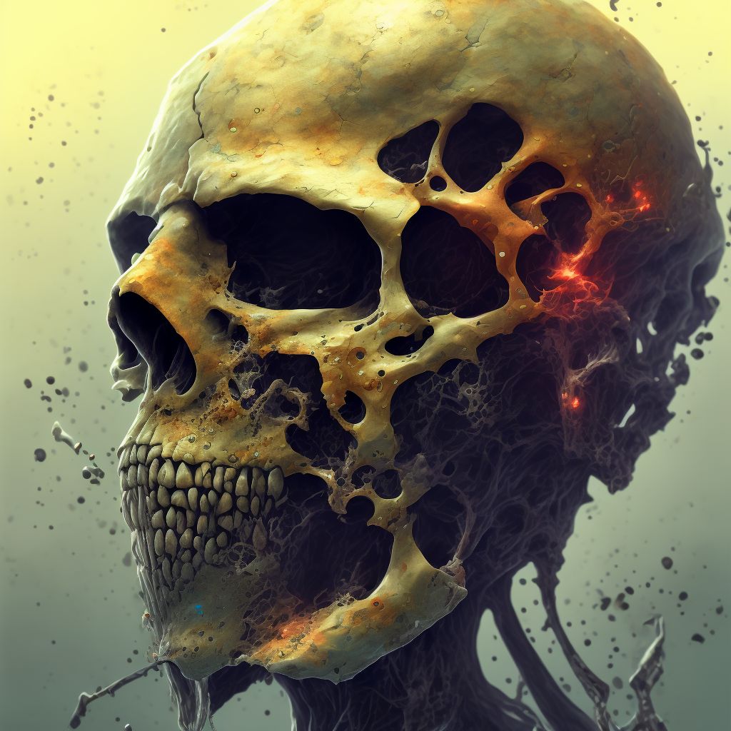Corrosion of third degree of head, face, and neck, unspecified site digital illustration