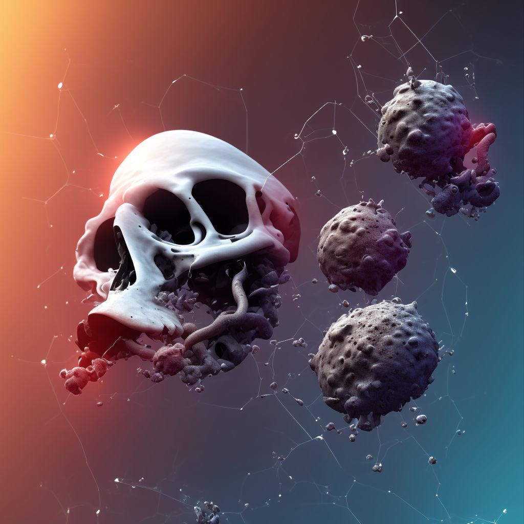Corrosion of third degree of unspecified ear [any part, except ear drum] digital illustration