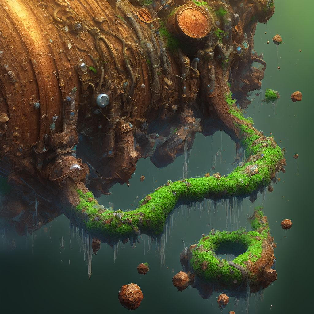 Corrosion of unspecified degree of trunk digital illustration