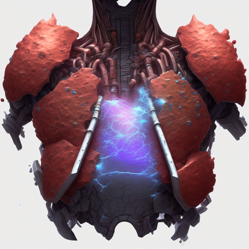 Corrosion of first degree of chest wall digital illustration