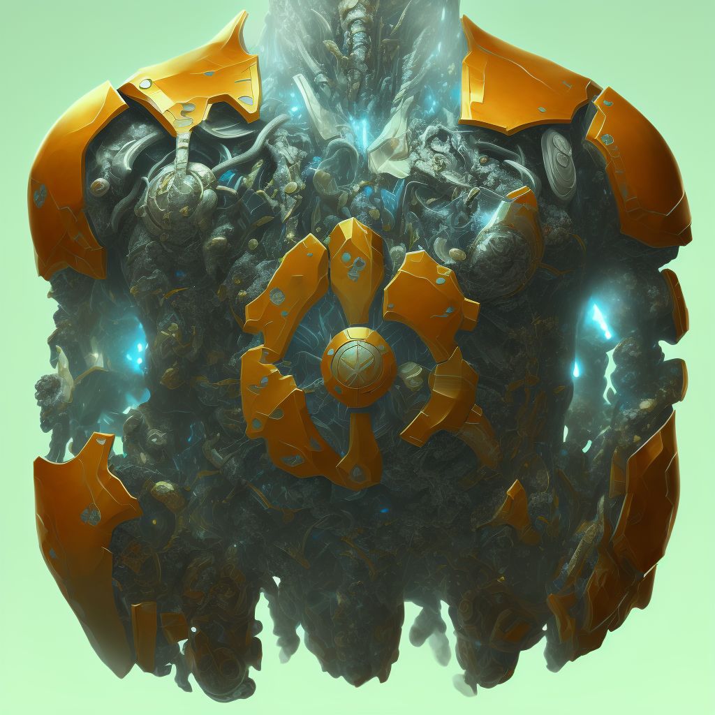 Corrosion of first degree of lower back digital illustration