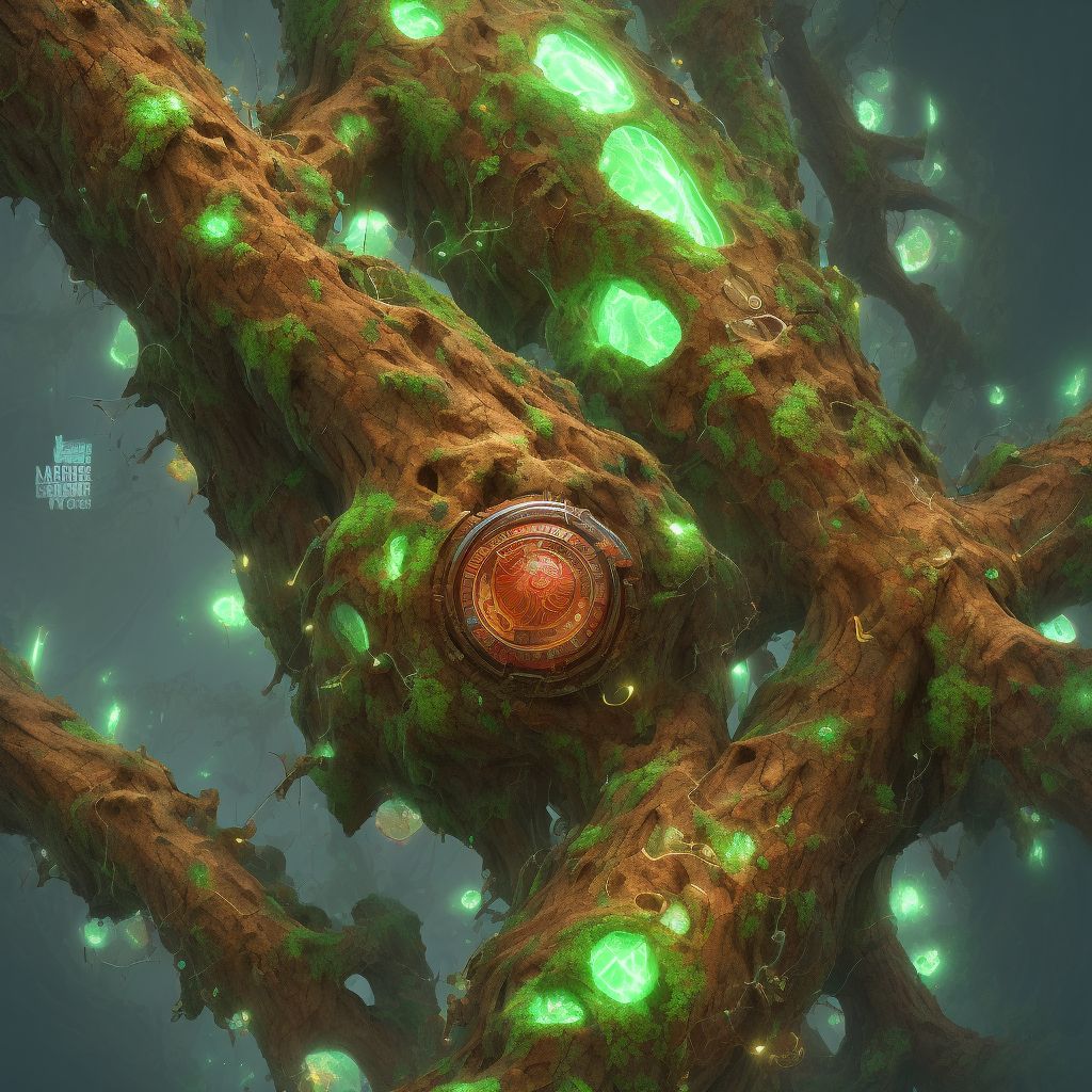 Corrosion of second degree of trunk digital illustration