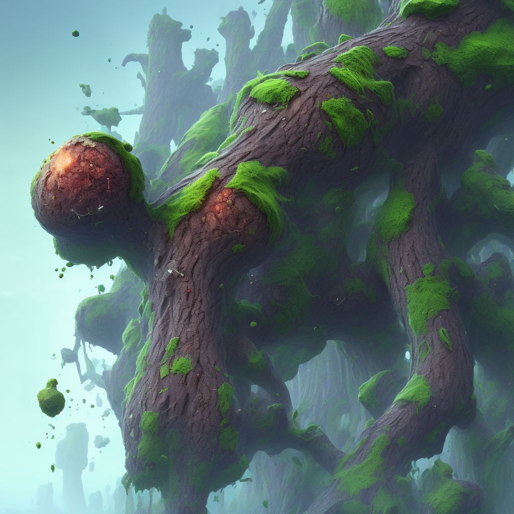 Corrosion of third degree of trunk digital illustration