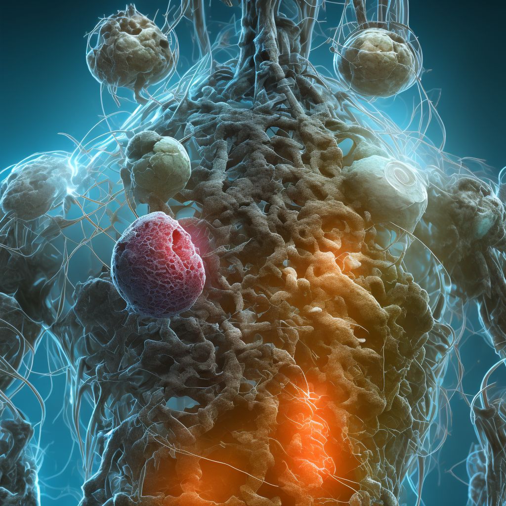 Corrosion of third degree of abdominal wall digital illustration
