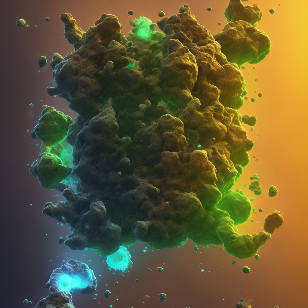 Corrosion of third degree of lower back digital illustration