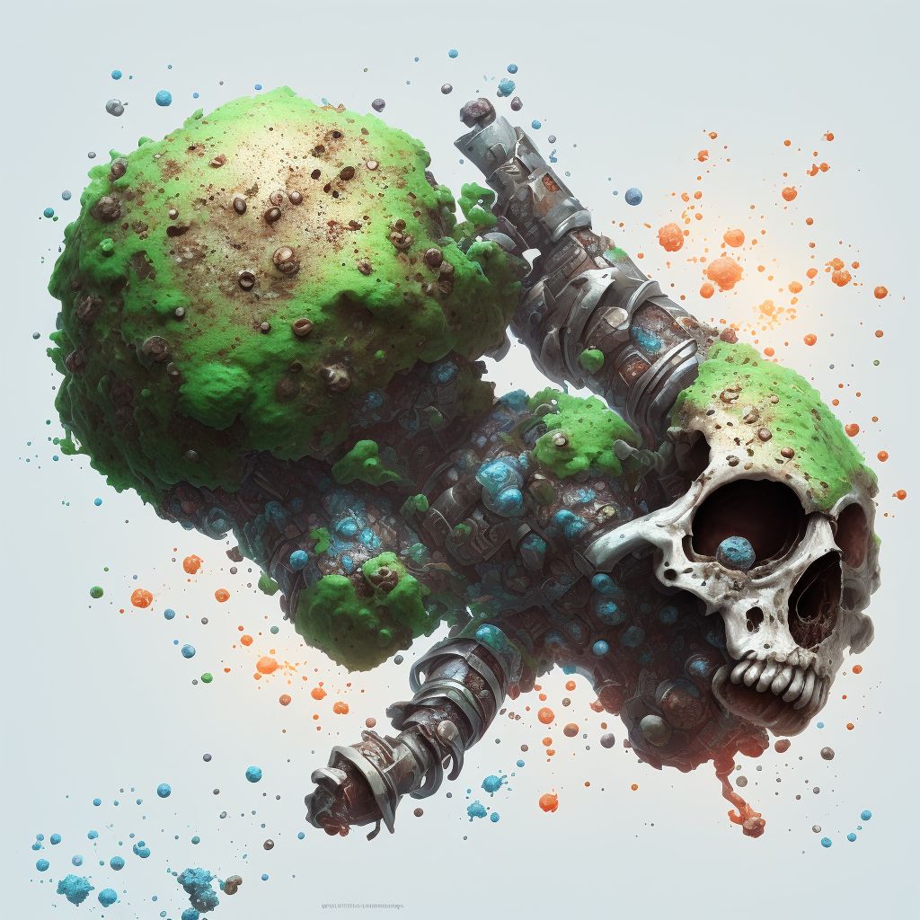 Corrosion of unspecified degree of shoulder and upper limb, except wrist and hand, unspecified site digital illustration