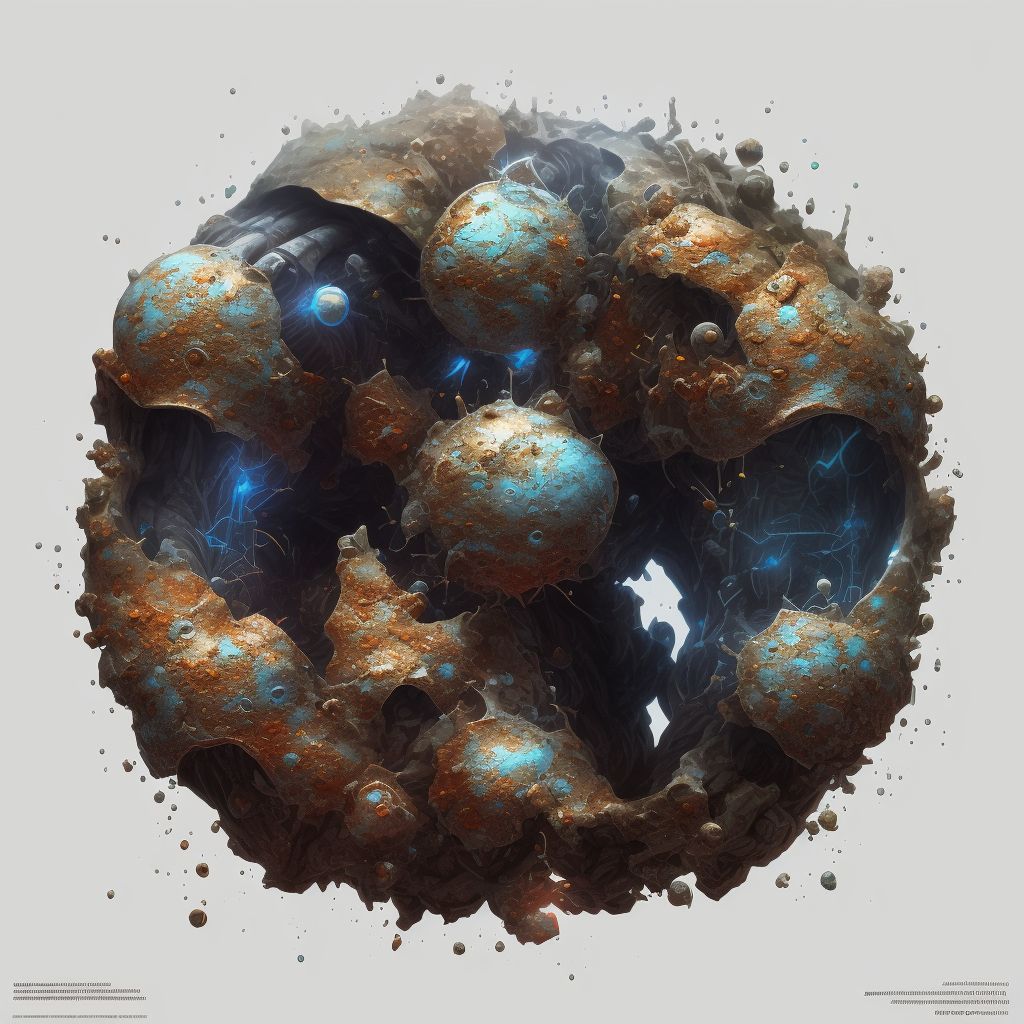 Corrosion of unspecified degree of elbow digital illustration