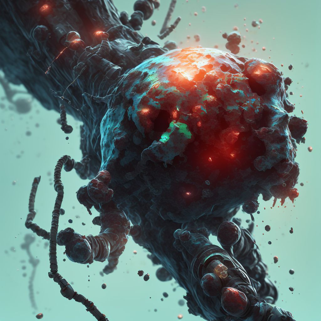 Corrosion of unspecified degree of right elbow digital illustration