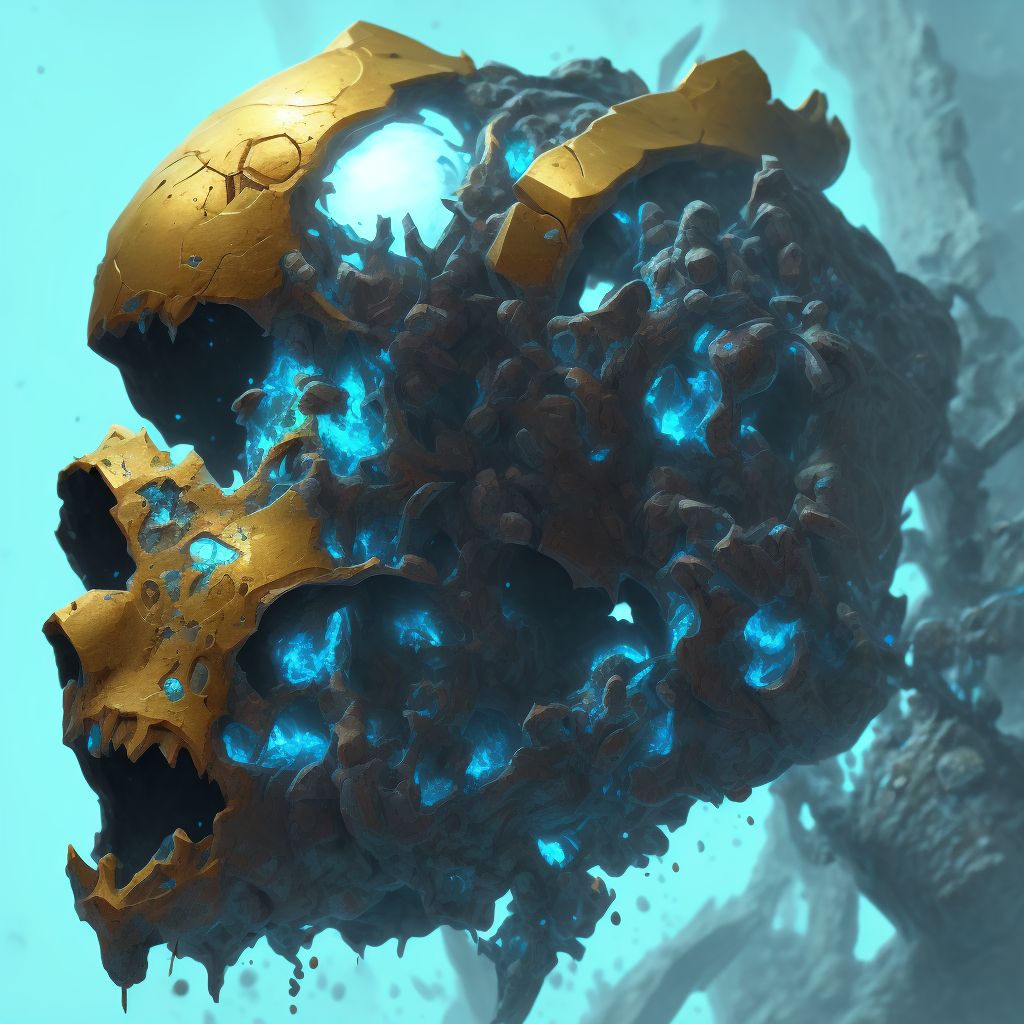 Corrosion of unspecified degree of right shoulder digital illustration