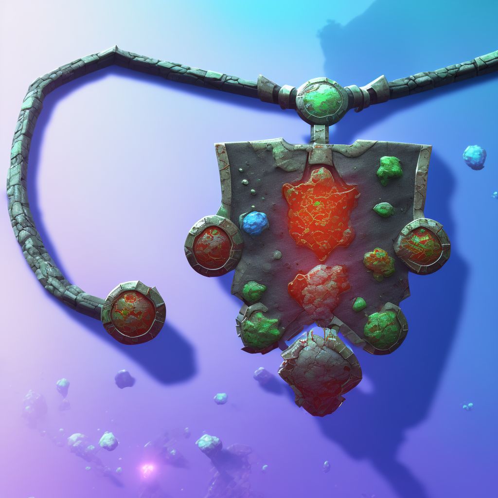Corrosion of unspecified degree of unspecified scapular region digital illustration