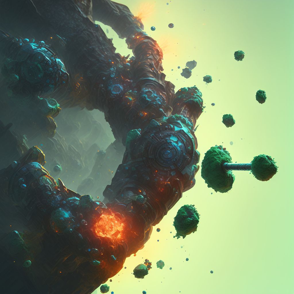 Corrosion of first degree of right forearm digital illustration