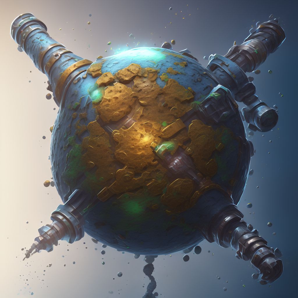 Corrosion of first degree of unspecified upper arm digital illustration
