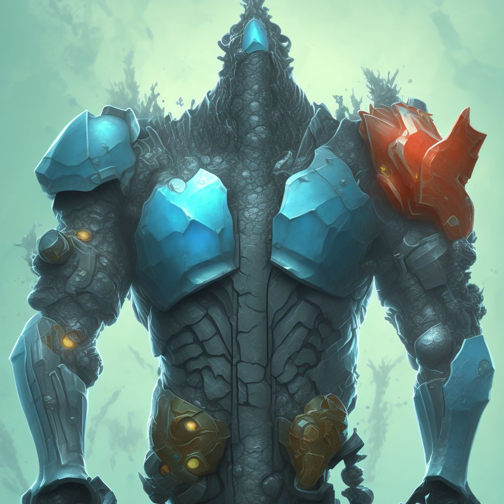 Corrosion of first degree of left shoulder digital illustration