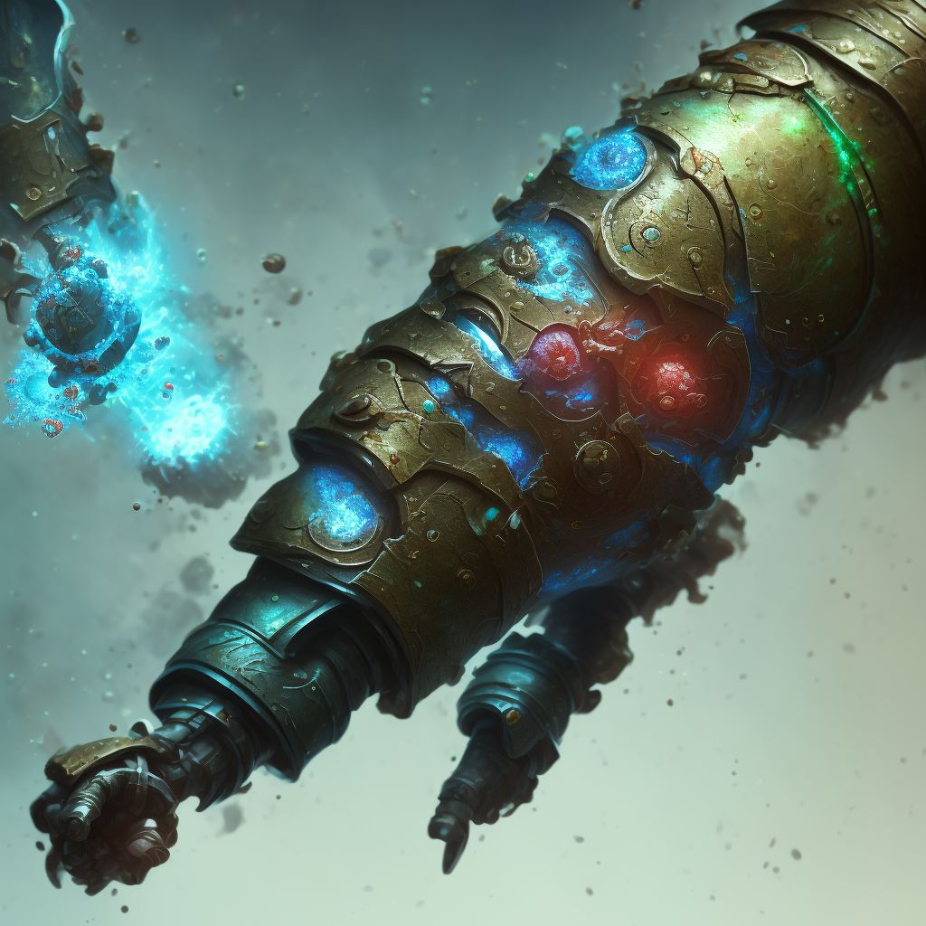 Corrosion of second degree of forearm digital illustration