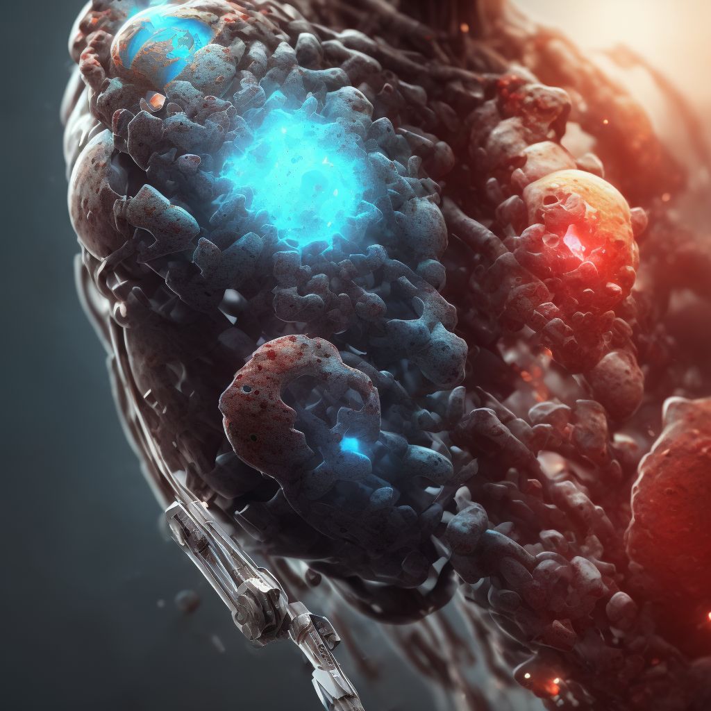 Corrosion of second degree of upper arm digital illustration