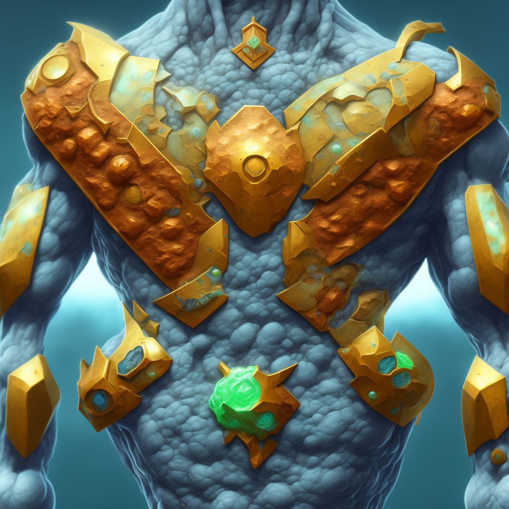 Corrosion of second degree of unspecified scapular region digital illustration