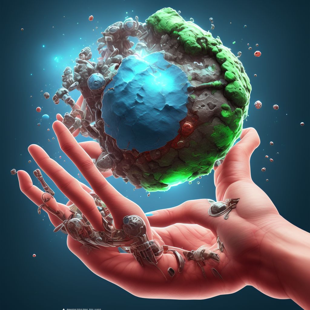 Corrosion of second degree of multiple sites of left shoulder and upper limb, except wrist and hand digital illustration