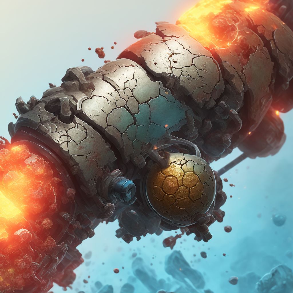 Corrosion of third degree of left forearm digital illustration