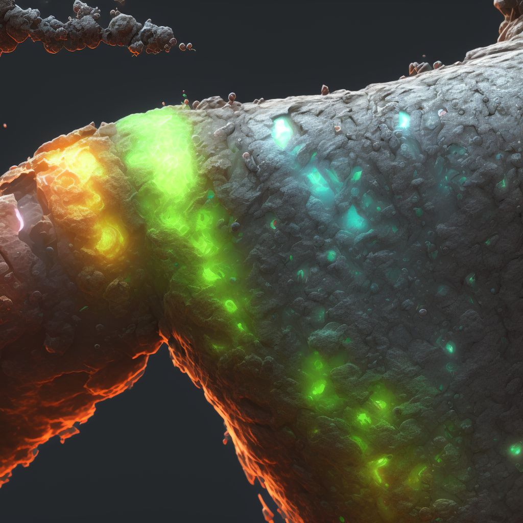 Corrosion of third degree of right upper arm digital illustration