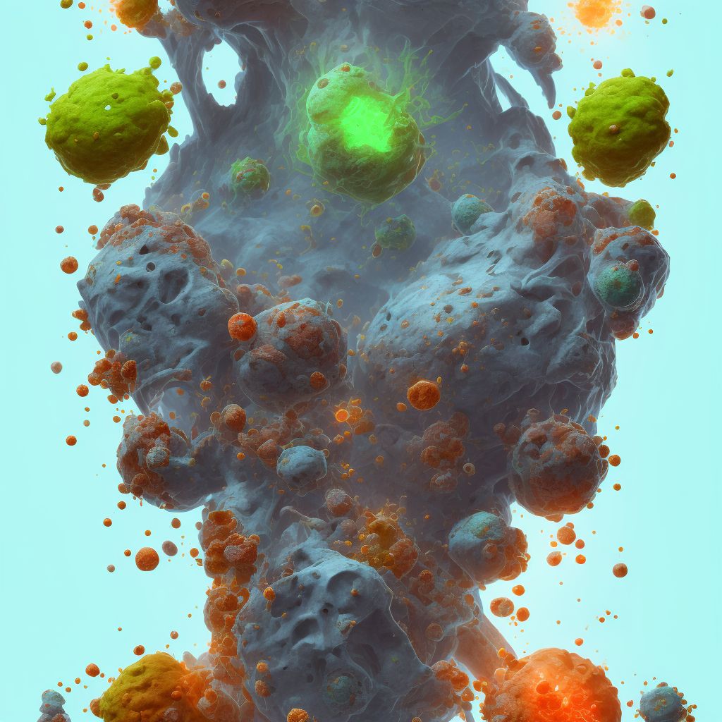 Corrosion of third degree of right axilla digital illustration
