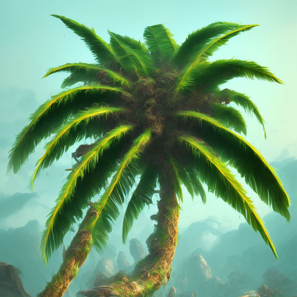 Corrosion of unspecified degree of palm digital illustration