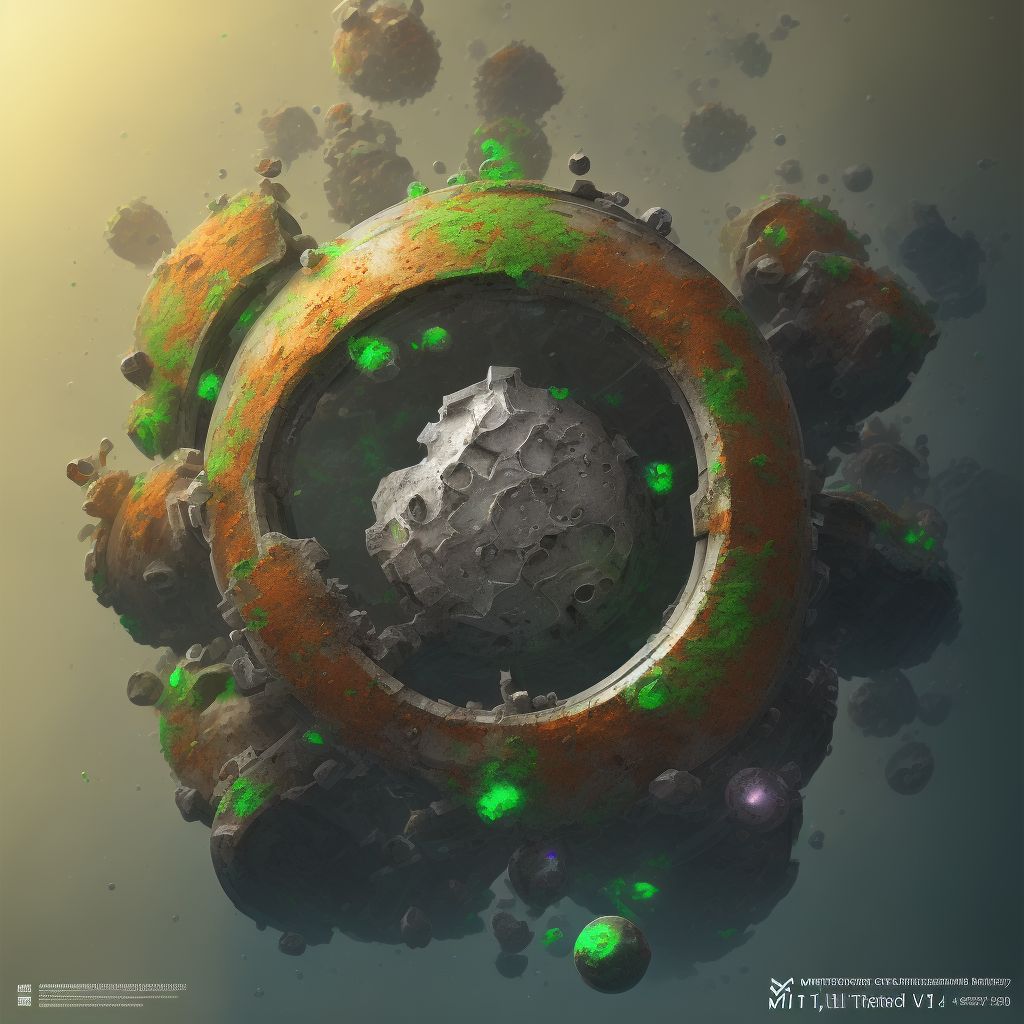 Corrosion of third degree of unspecified hand, unspecified site digital illustration