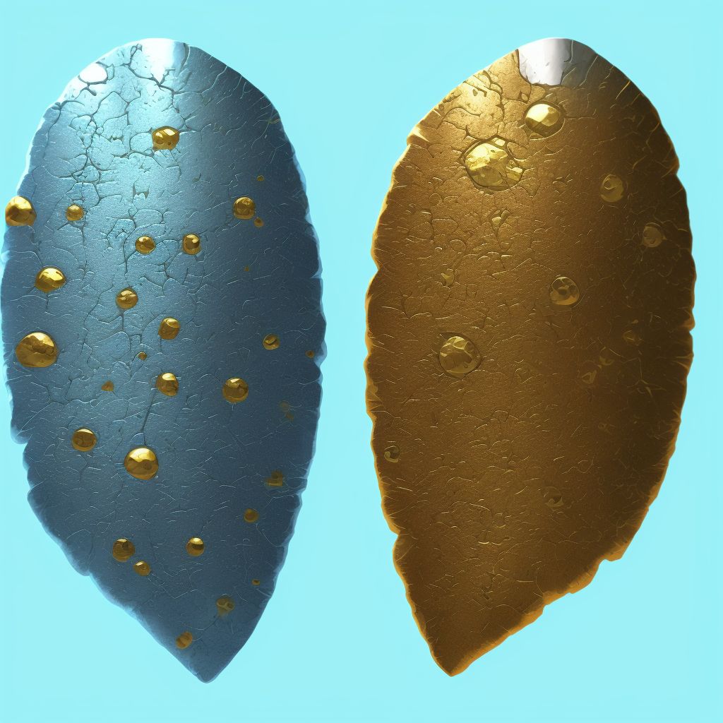 Corrosion of third degree of multiple fingers (nail), including thumb digital illustration