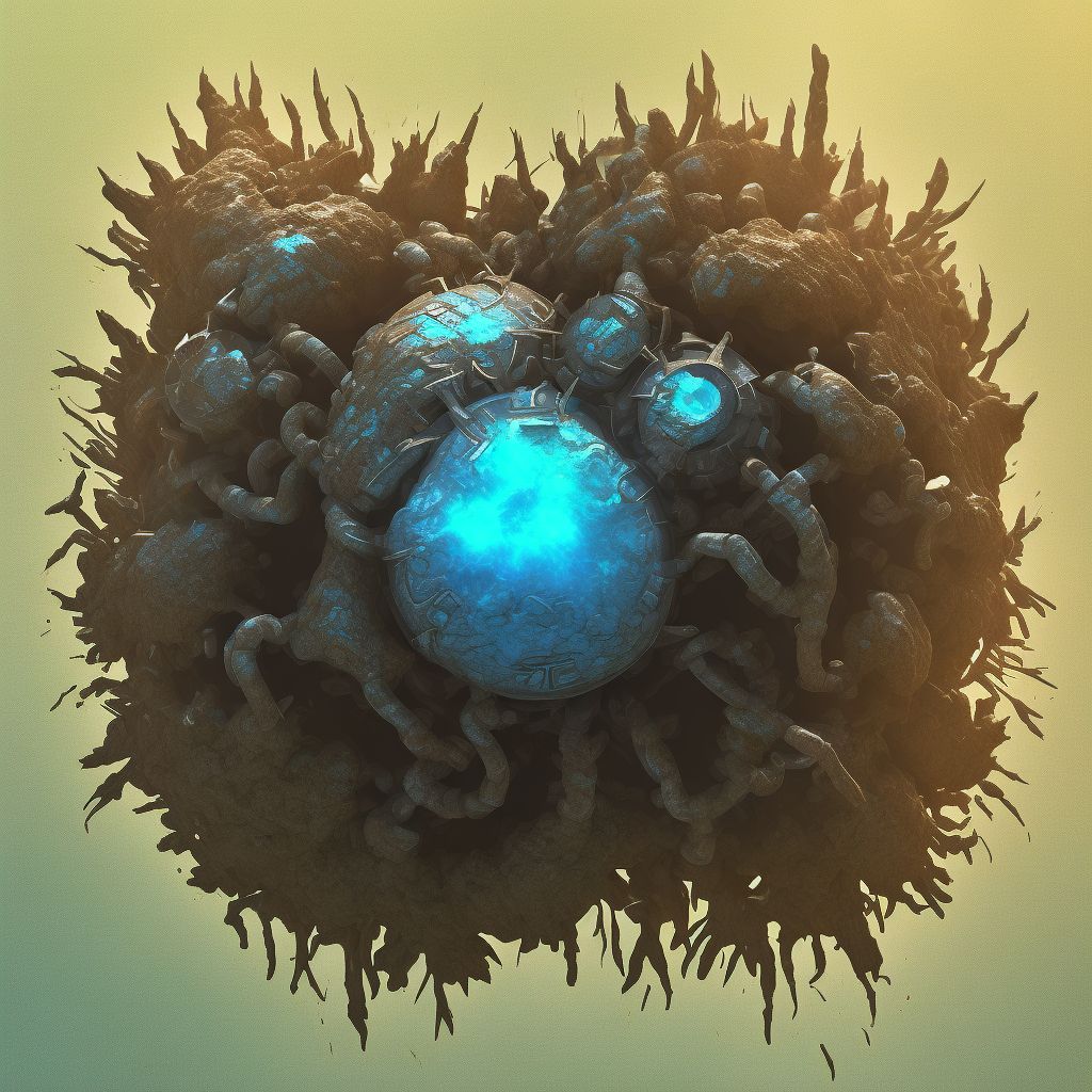 Corrosion of third degree of unspecified palm digital illustration