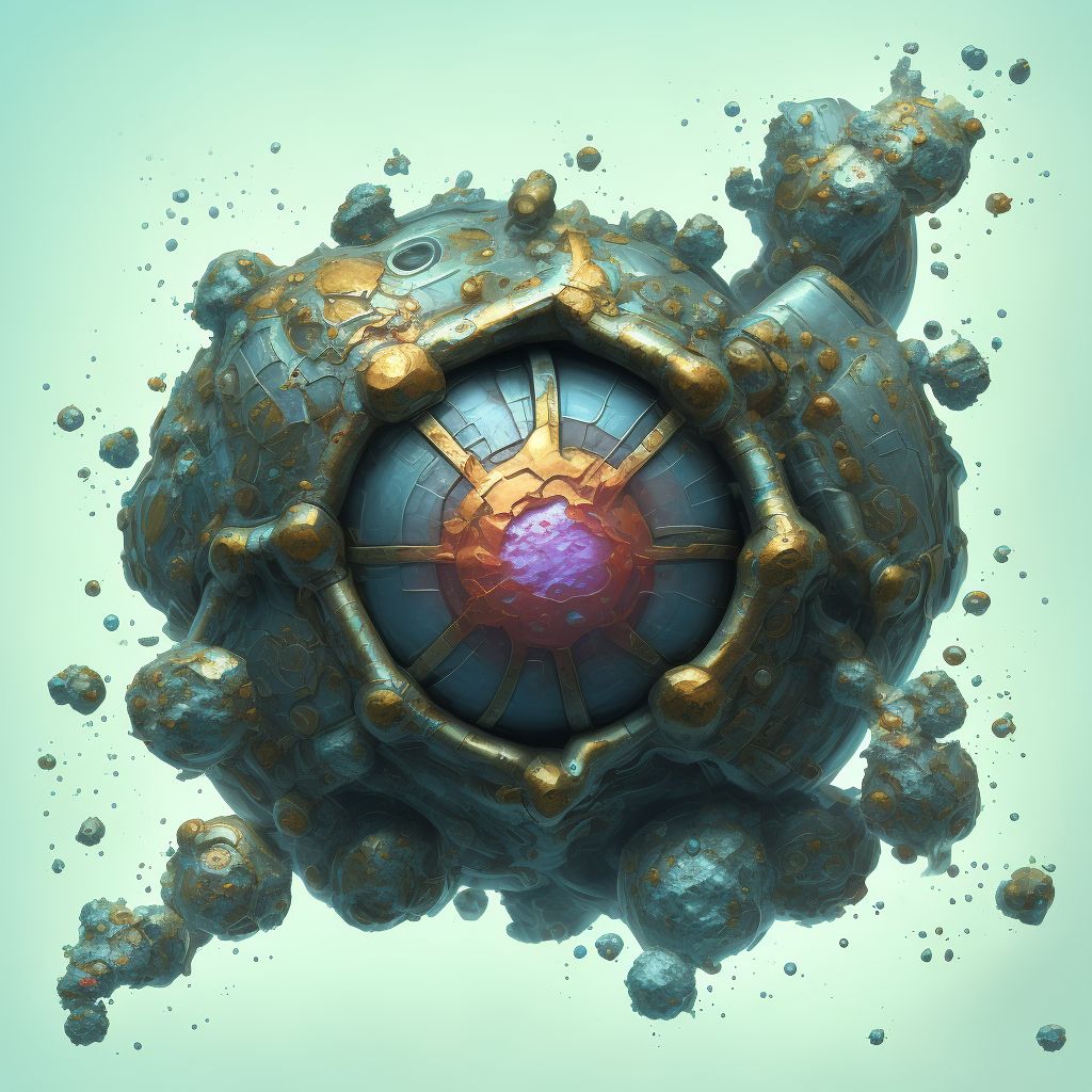Corrosion of unspecified degree of left thigh digital illustration
