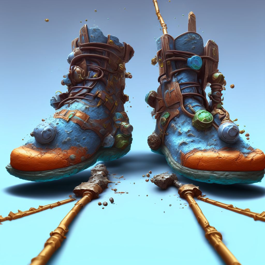 Corrosion of first degree of unspecified site of right lower limb, except ankle and foot digital illustration